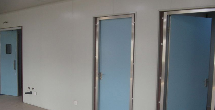 惠州钢质净化门硬质聚酯贴面复合板门|净化门效果